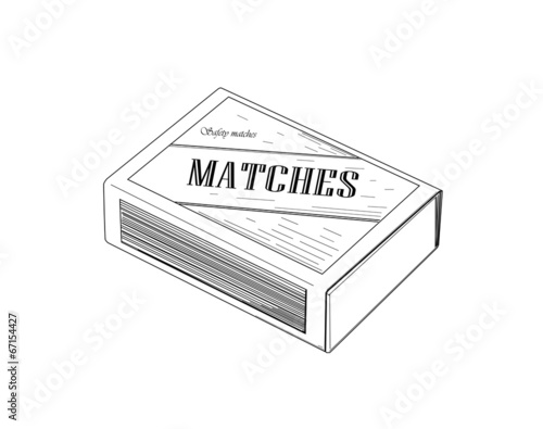 Matchbox - vector illustration.