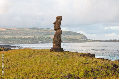 Moai at Ahu Hanga Kioe, Easter island (Chile) photo