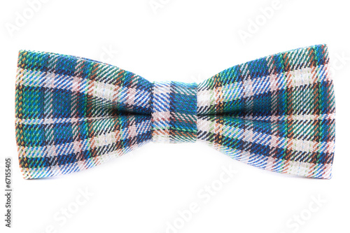 checkered bow tie isolated on white background