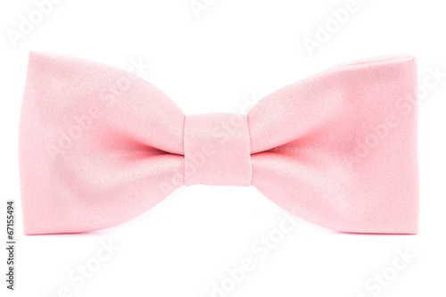 pink bow tie isolated on white background