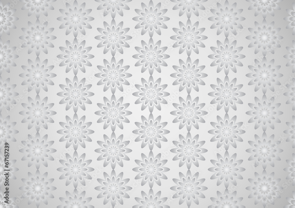 Silver Sweet Abstract Flower Pattern on Pastel Color Background Stock ...