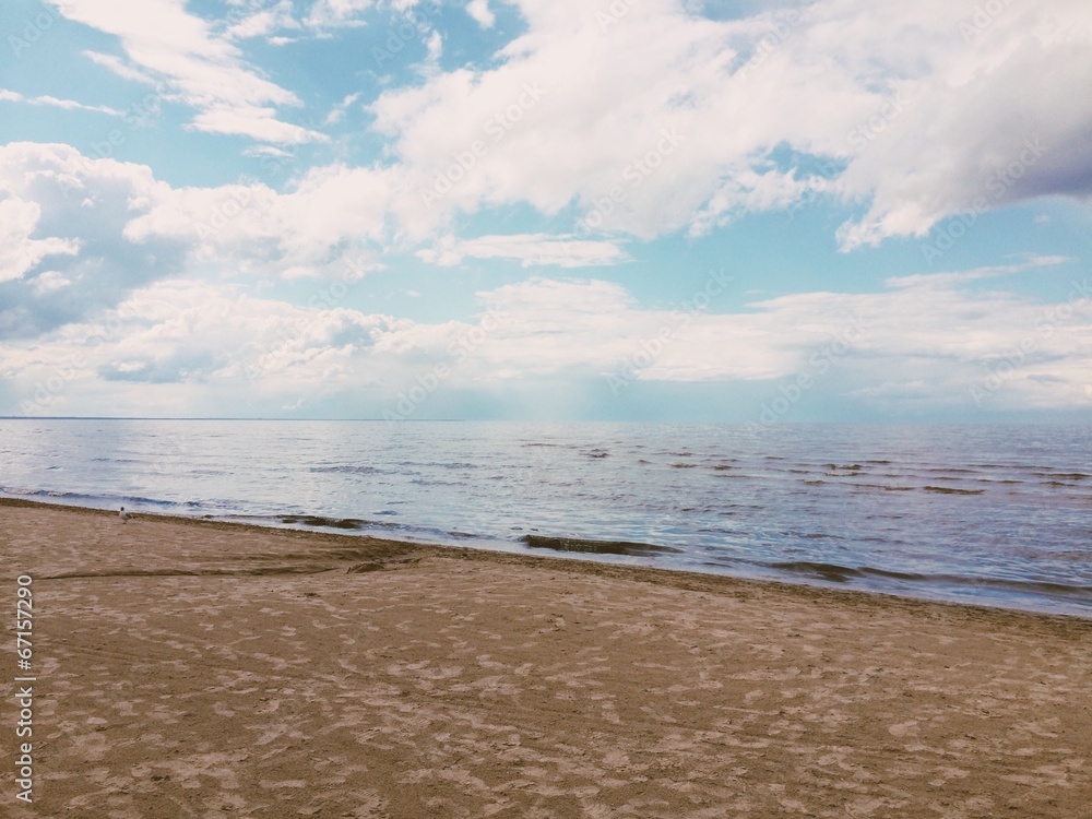 Fototapeta premium Jurmala Beach, Zatoka Ryska, Morze Bałtyckie, Łotwa