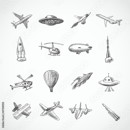 Aircraft icons sketch