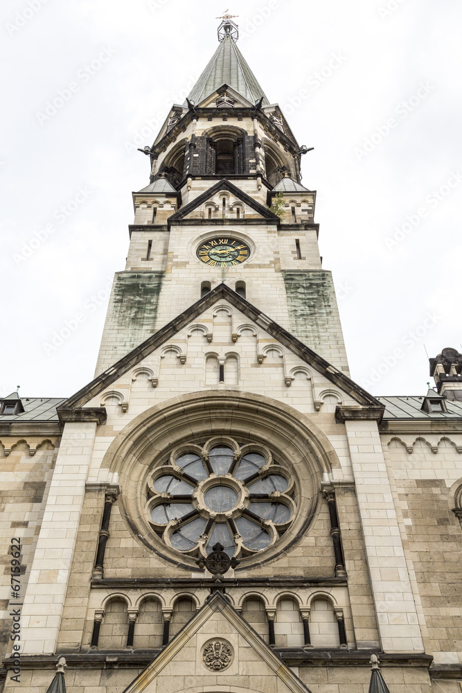 detail  of an old church in berlin kreuzberg