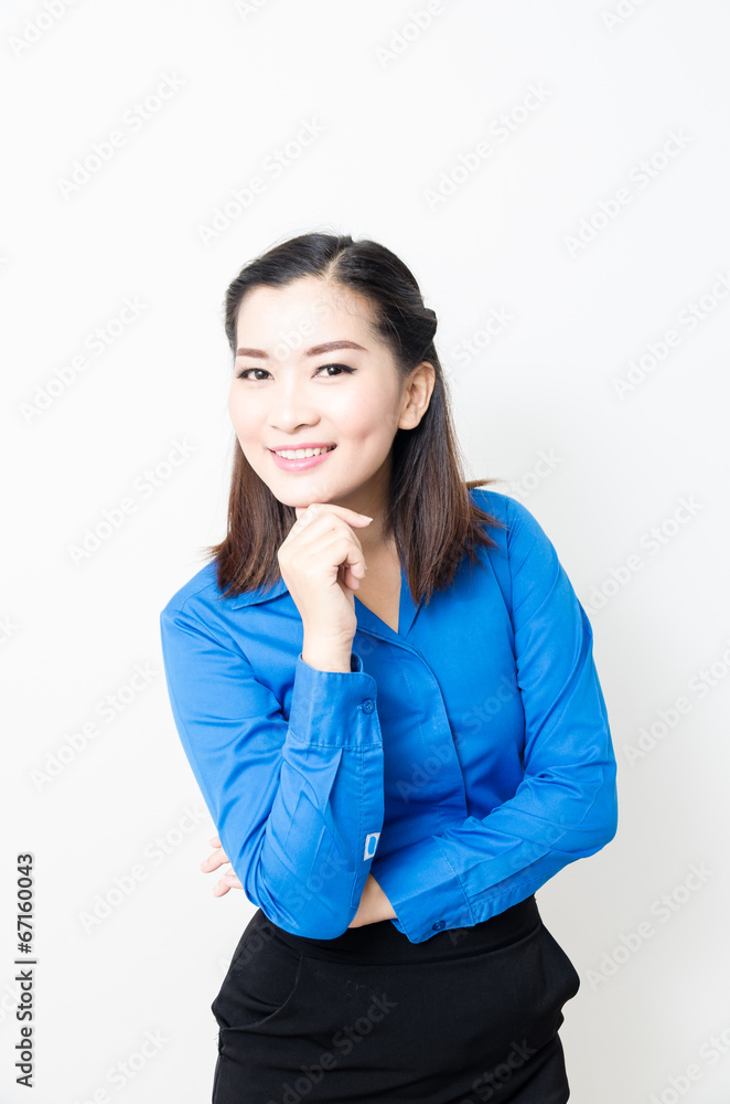 Image of a young woman with a lovely look and charming smile Image of a young woman with a lovely look and charming smile