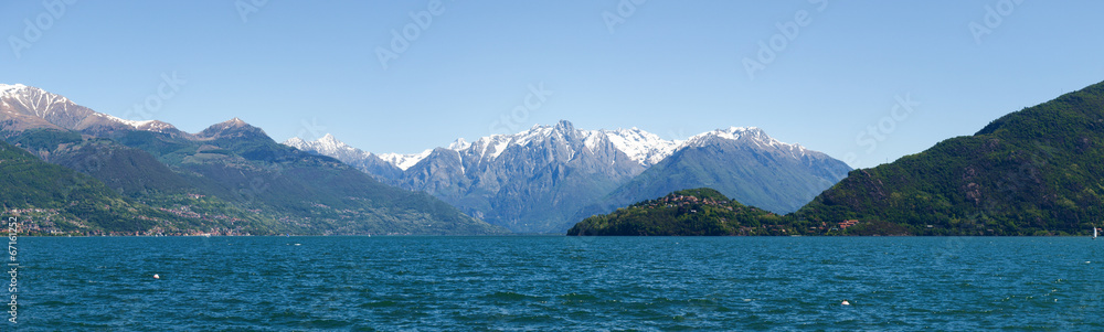 Panorama of the Lake of Como from the Beach