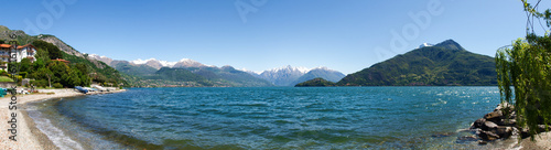 Panorama of the Lake of Como from the Beach