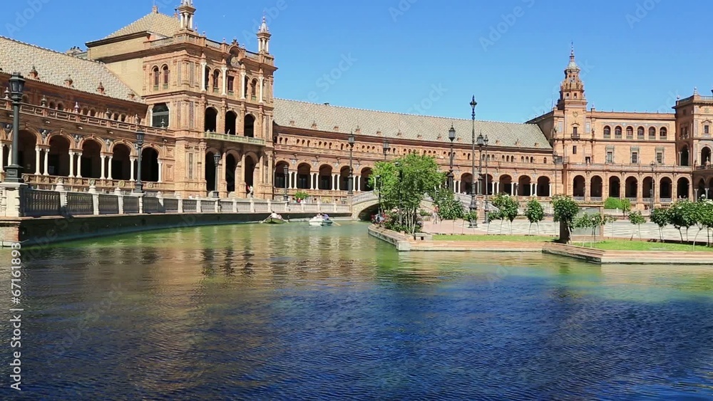 Seville, Spain - famous Plaza de Espana. Old landmark. Seville, Spain - famous Plaza de Espana. Old landmark.