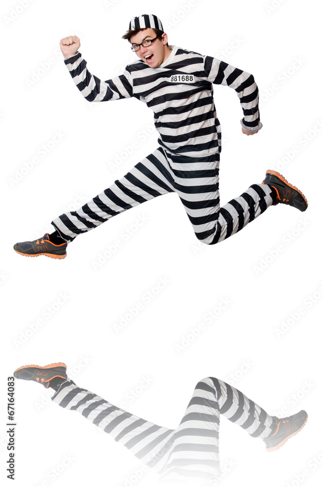 Funny prison inmate in concept Funny prison inmate in concept