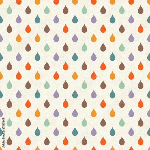 Seamless regular vector pattern with drops