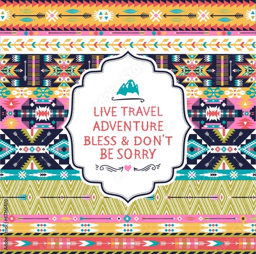 Seamless pattern in native american style