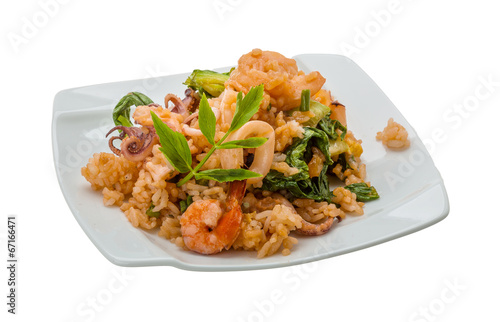 Rice with seafood