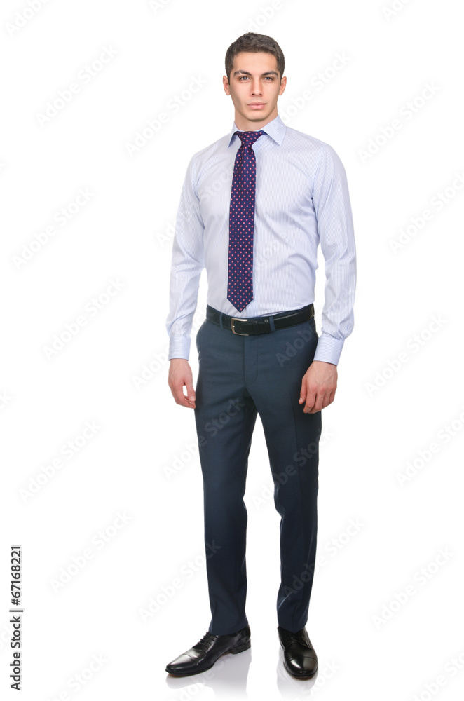 Man in fashion look isolated on white Man in fashion look isolated on white