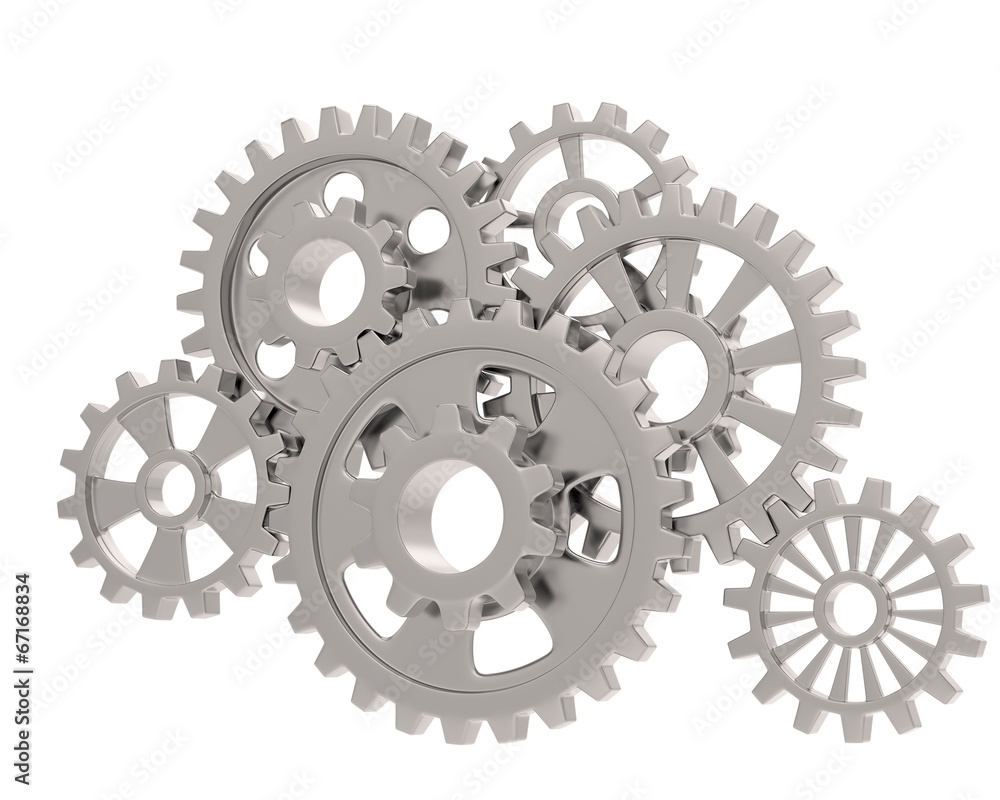 gears on white