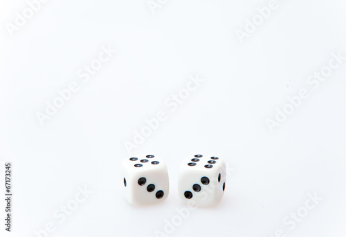 White pair of dice