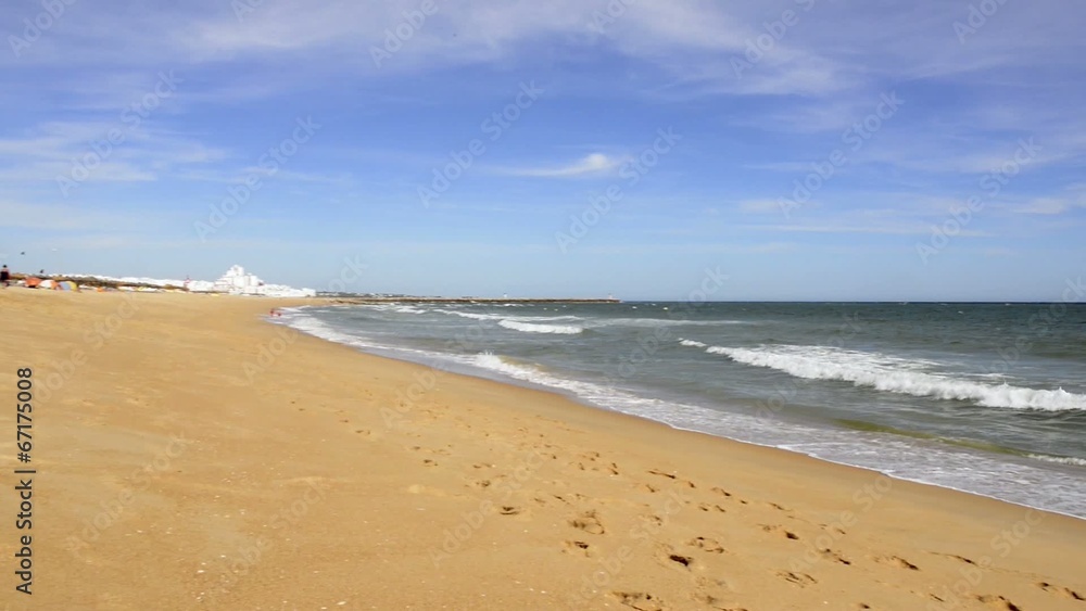 Clean beach in Vilamoura resort in Portugal Clean beach in Vilamoura resort in Portugal