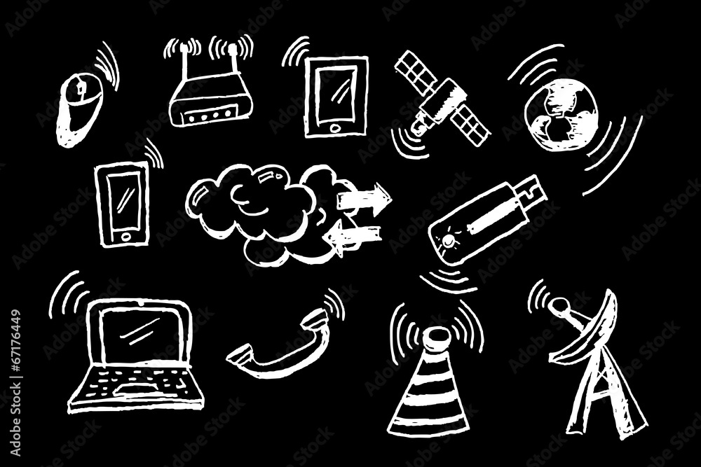 Fototapeta premium Hand draw sketch, cloud computing