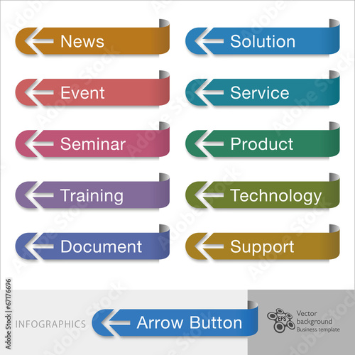 Infographic Vector Arrow Button