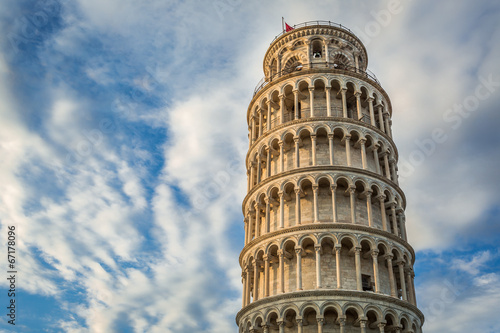 Leaning Tower of Pisa on bl...
