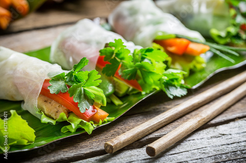 Spring rolls with vegetable...