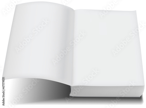 Open book front page paperback limp binding