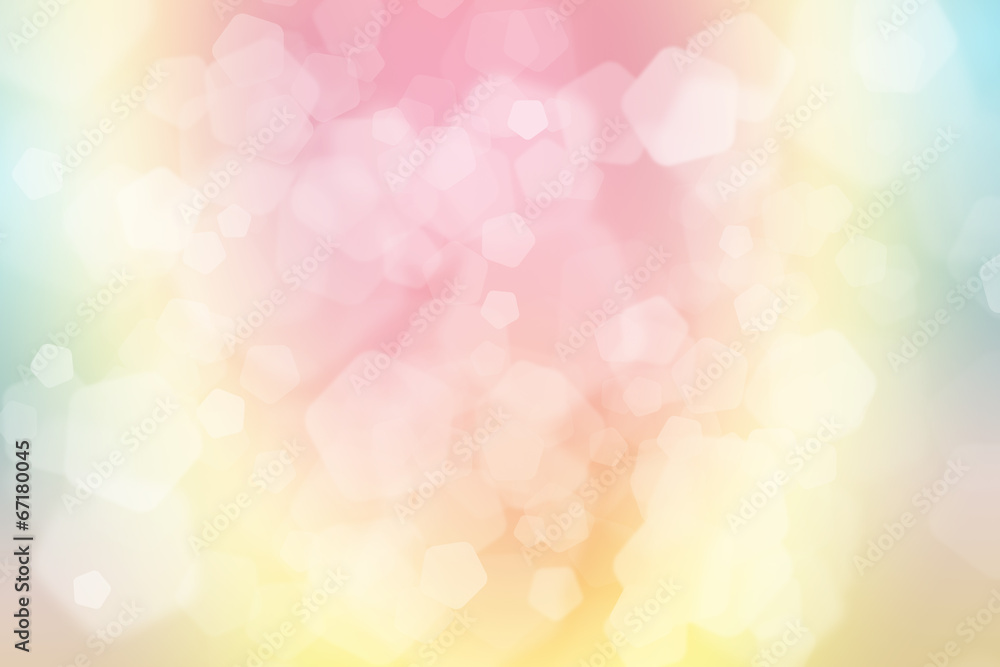 green, blue and pink pastel colorful background, with pentagon