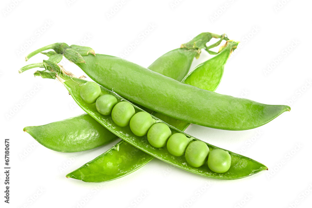 Peas vegetable on white Peas vegetable on white