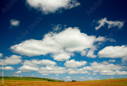 Clouds in blue sky