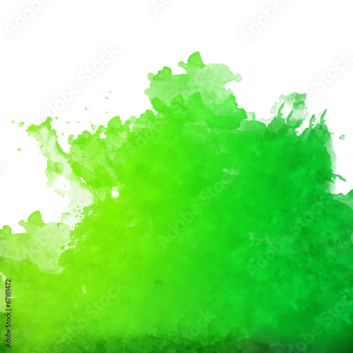 Abstract green watercolor splash