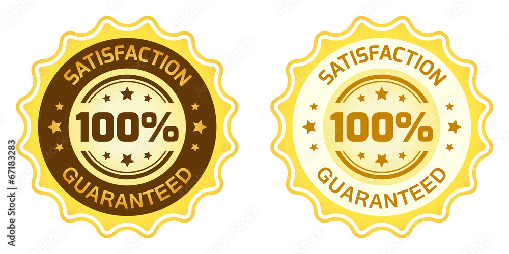 100 Satisfaction Guaranteed Label