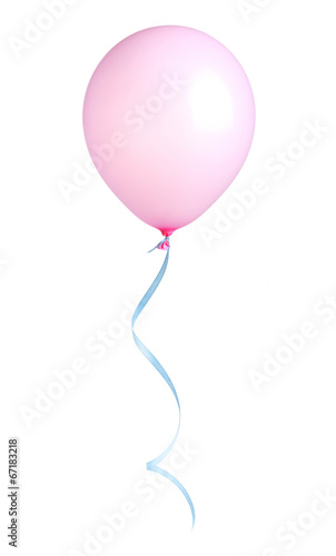 Balloon with ribbon isolated