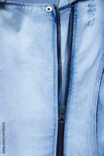 Blue Denim Jeans Texture with Zipper