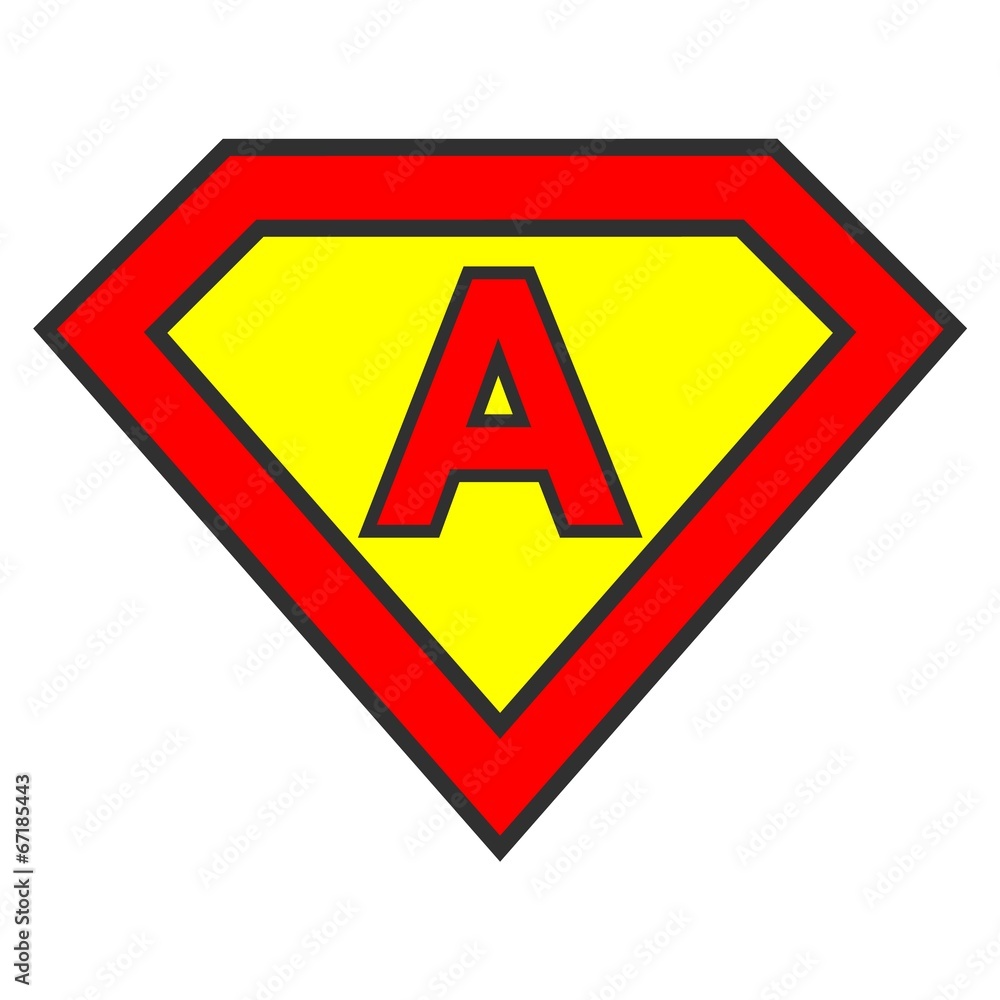 Cyrillic alphabet letter in Superman logo style Cyrillic alphabet letter in Superman logo style