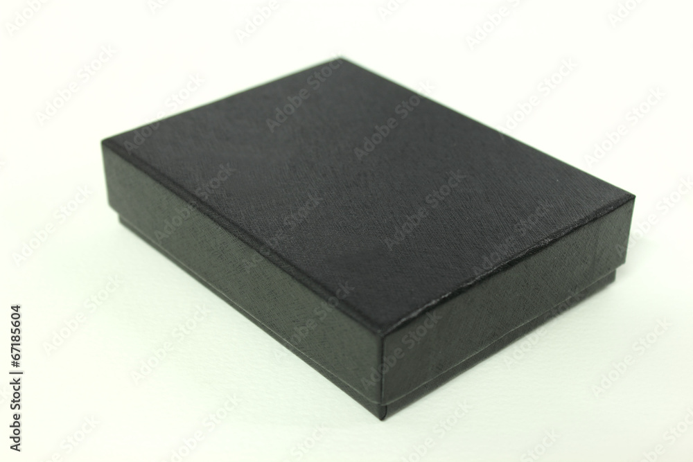 Black paper box on white background. Black paper box on white background.