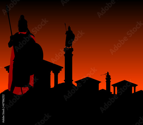 ancient city with guardian. first variant