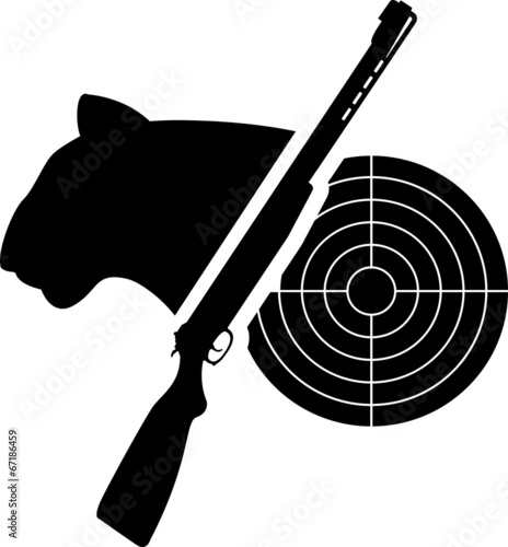puma, gun and target