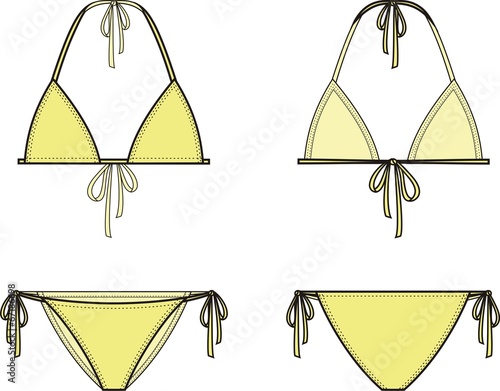 Vector illustration of women's bikini
