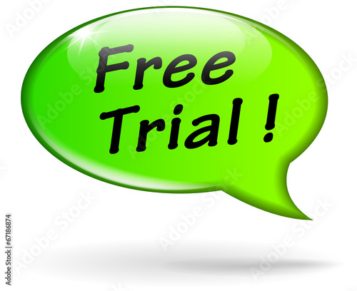 Vector free trial speech bubble