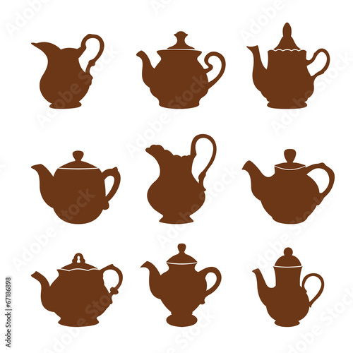 Set of teapot icons