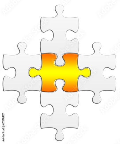 5 pièces de puzzle © Unclesam