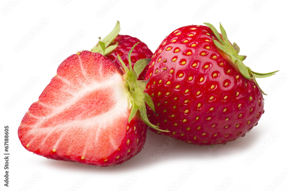 Fresh Strawberry close up on the white Fresh Strawberry close up on the white