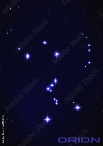 Vector illustration of Orion star constellation © pecorb