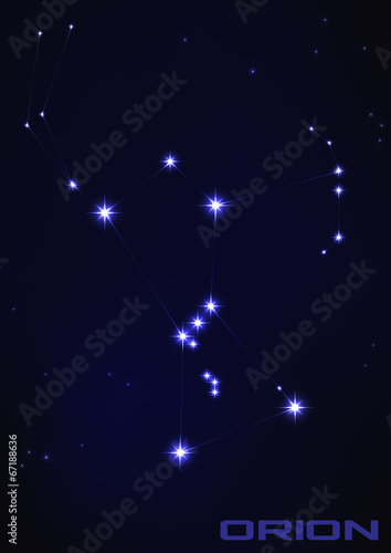 Vector illustration of Orion star constellation