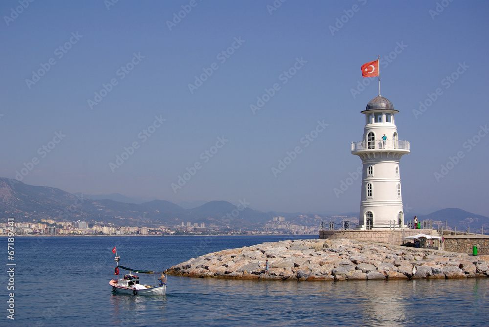 Lighthouse in Alanya, Turkey