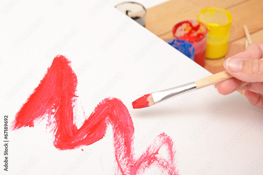 Individual painting a picture Individual painting a picture