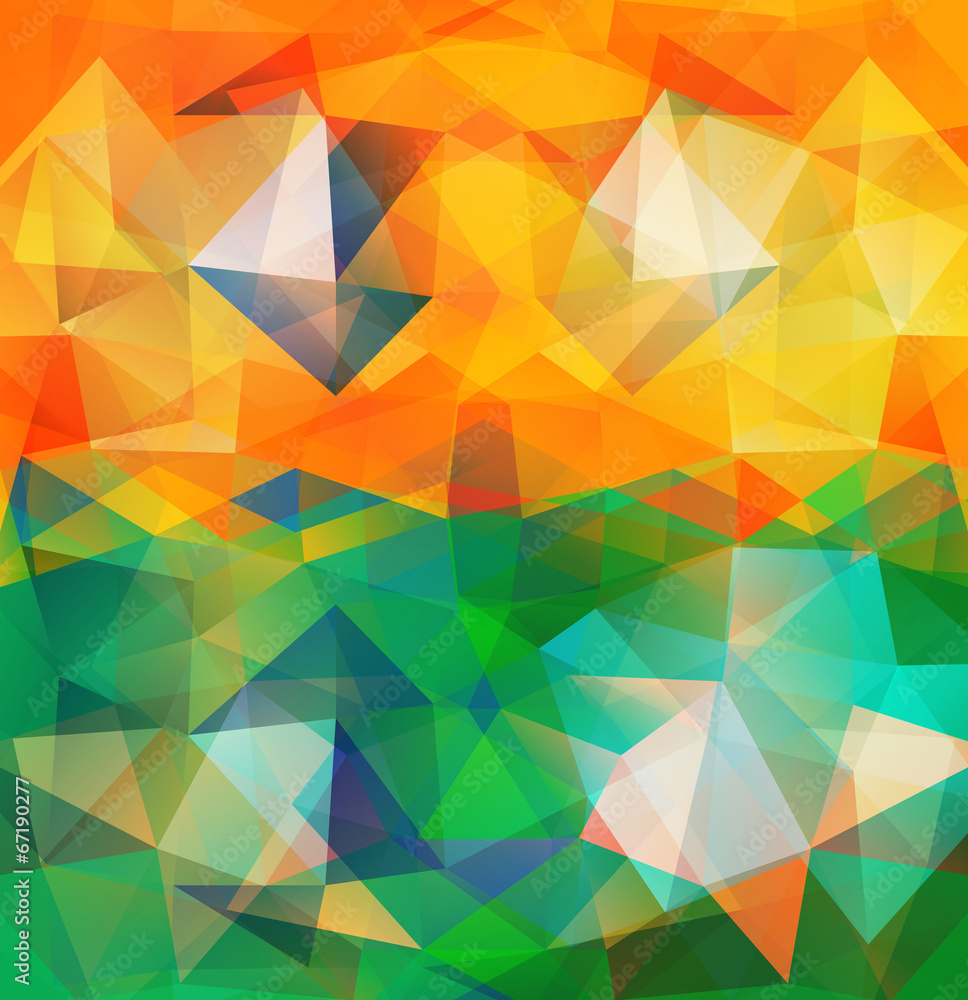 Fototapeta premium Triangle background. Pattern of geometric shapes