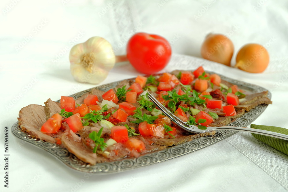 Rindfleisch kalt Vinaigrette Rindfleisch kalt Vinaigrette