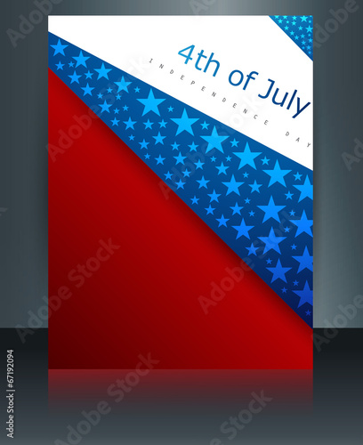 Vector illustration 4th of july american independence day brochu photo