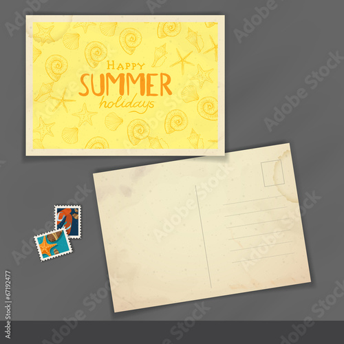 Old Postcard Design, Template