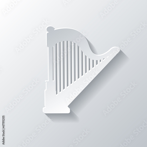 Harp icon. Music instruments